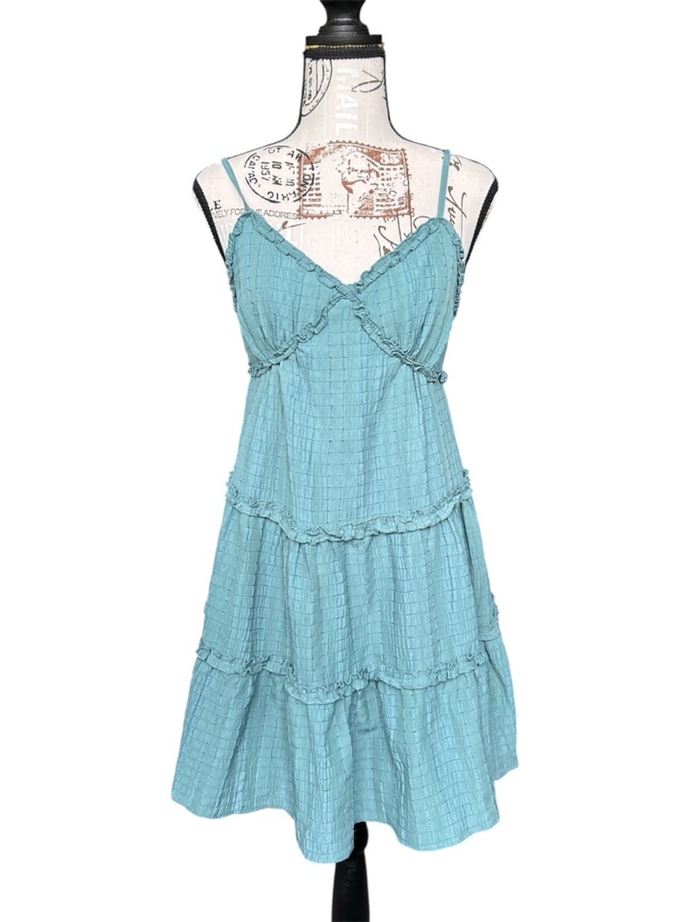 Max + Ash NWT Cami Sundress in soft teal color junior medium